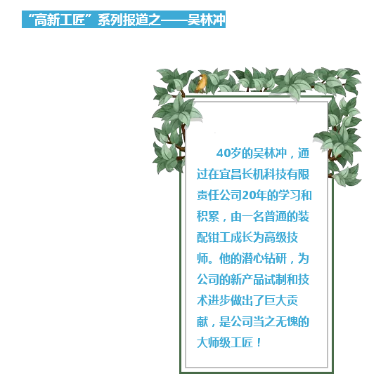 宜昌高新微門戶：好榜樣，有力量！“高新工匠”系列報道之——吳林沖